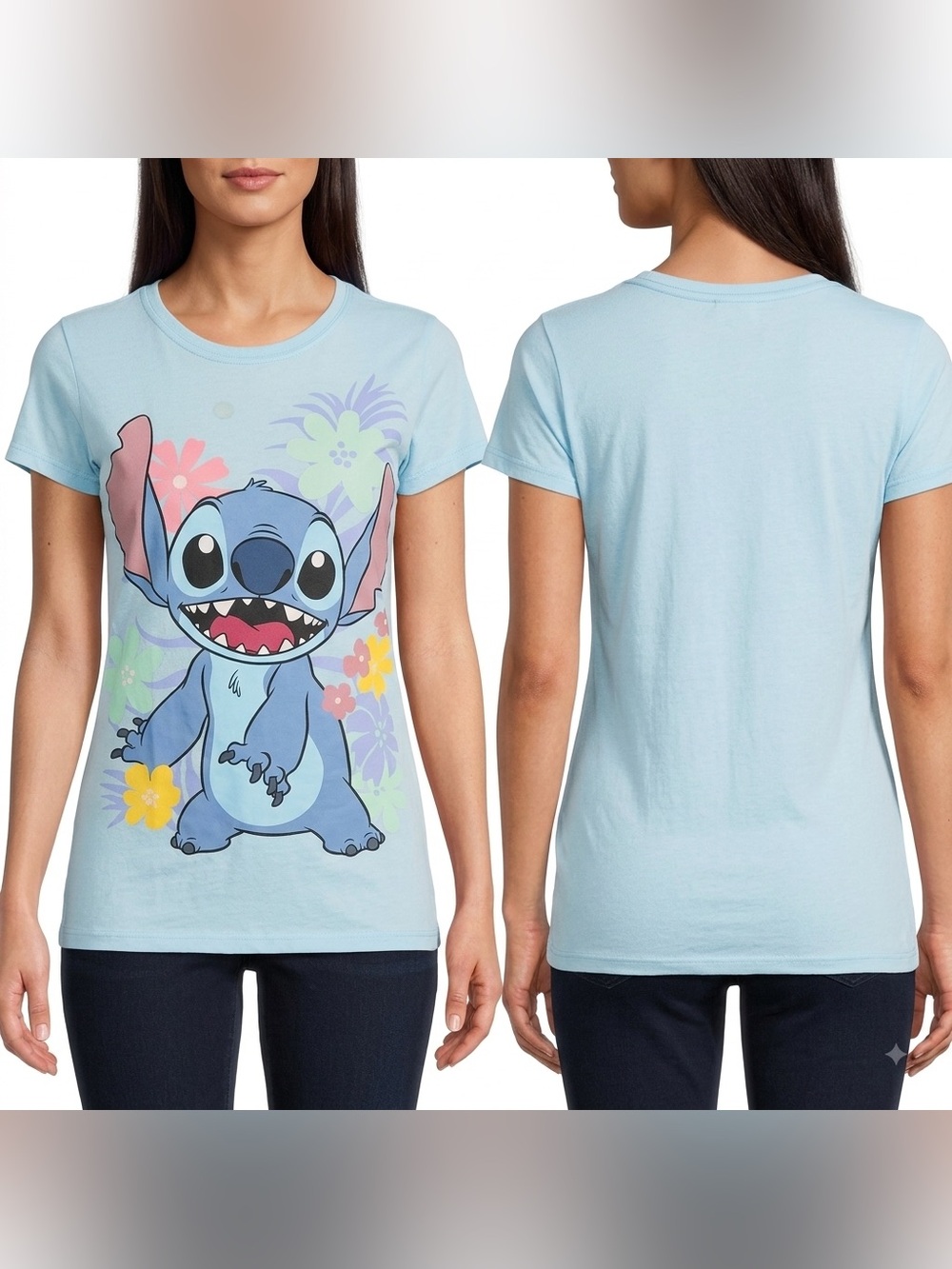 Light Blue Kids' Stitch Graphic Tee